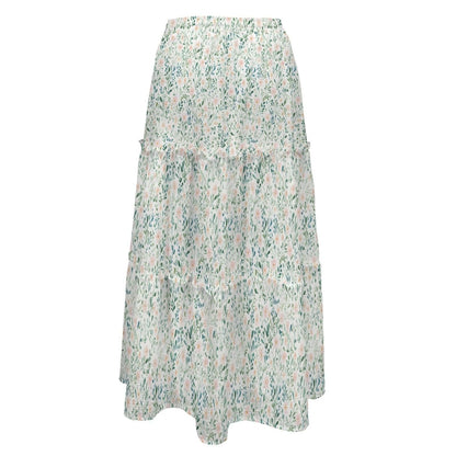 High Waist Tiered Maxi Skirt