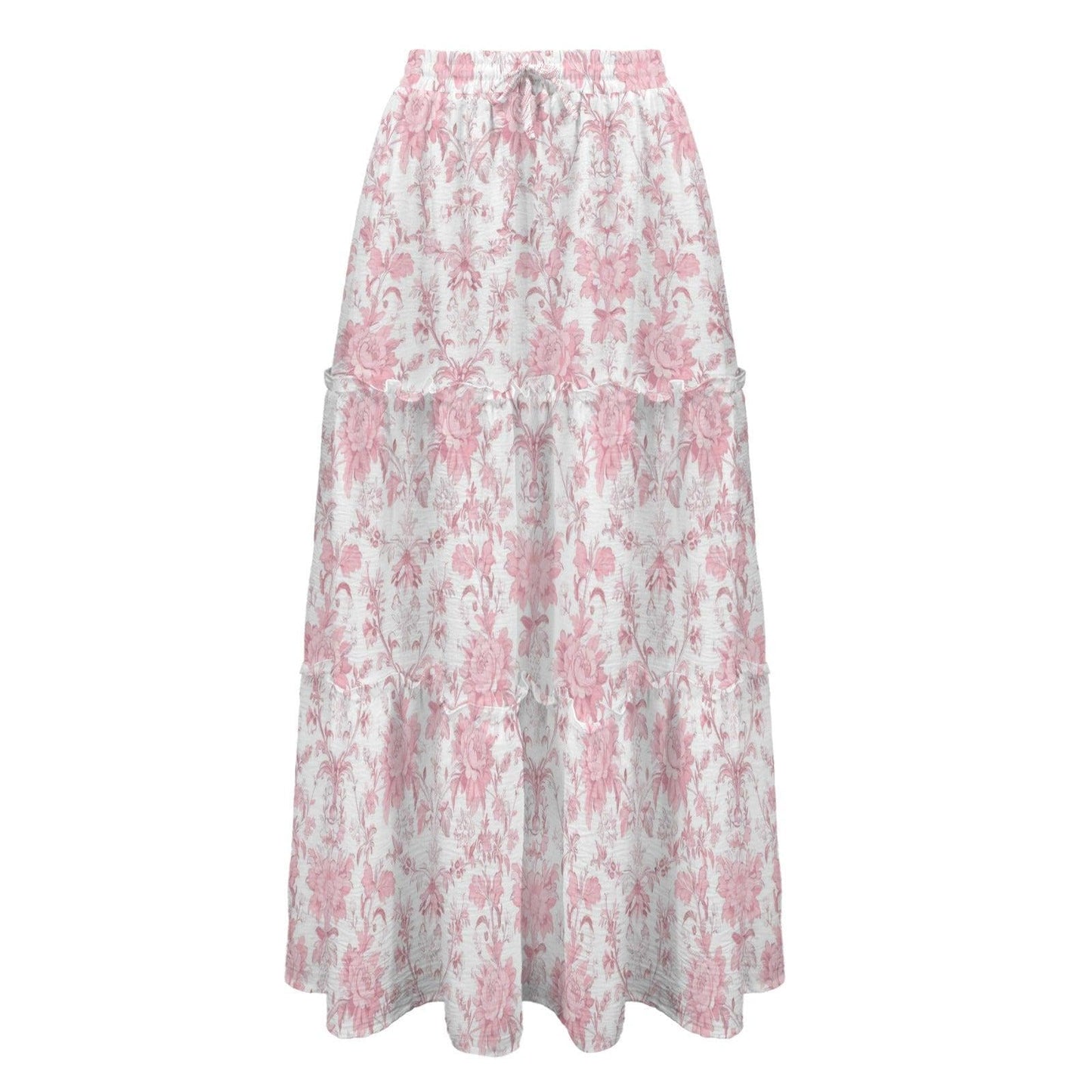 High Waist Tiered Maxi Skirt