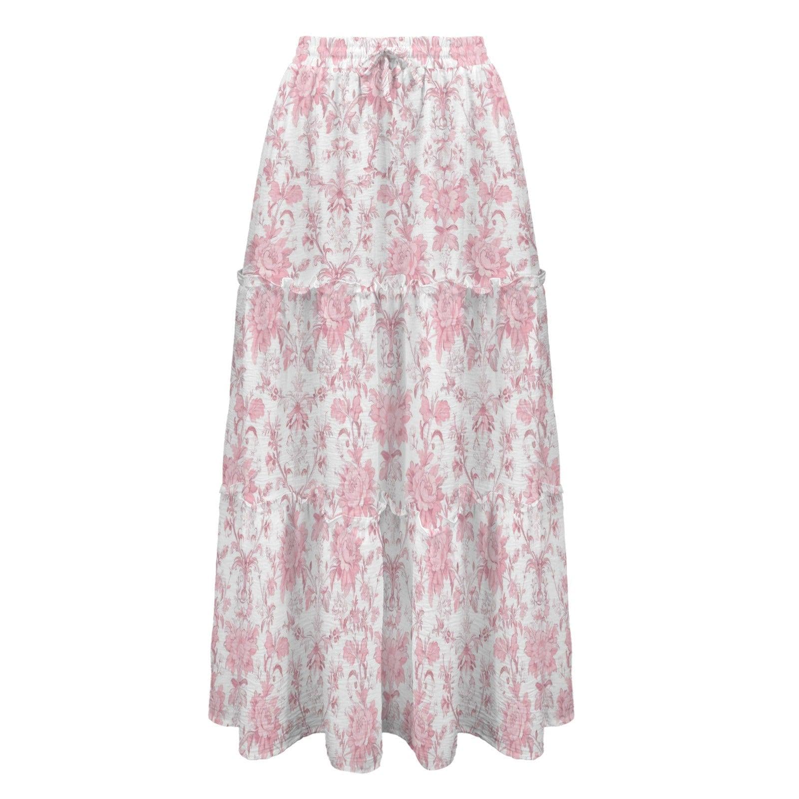 High Waist Tiered Maxi Skirt