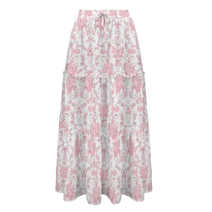 High Waist Tiered Maxi Skirt