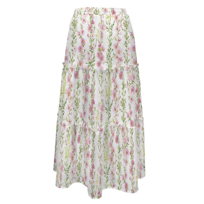 High Waist Tiered Maxi Skirt