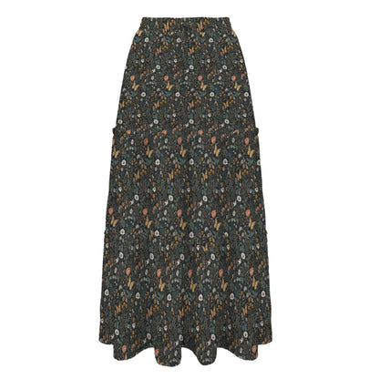 High Waist Tiered Maxi Skirt