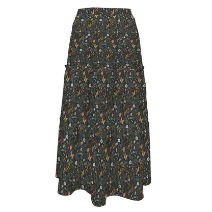 High Waist Tiered Maxi Skirt
