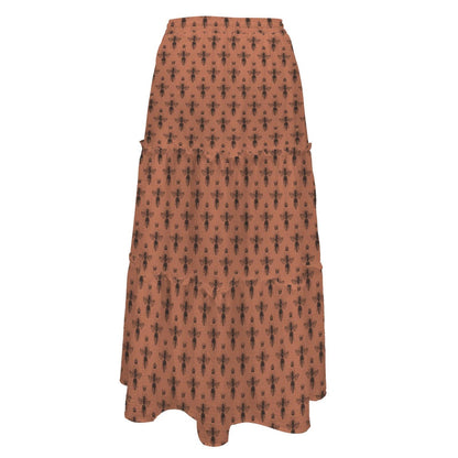 High Waist Tiered Maxi Skirt