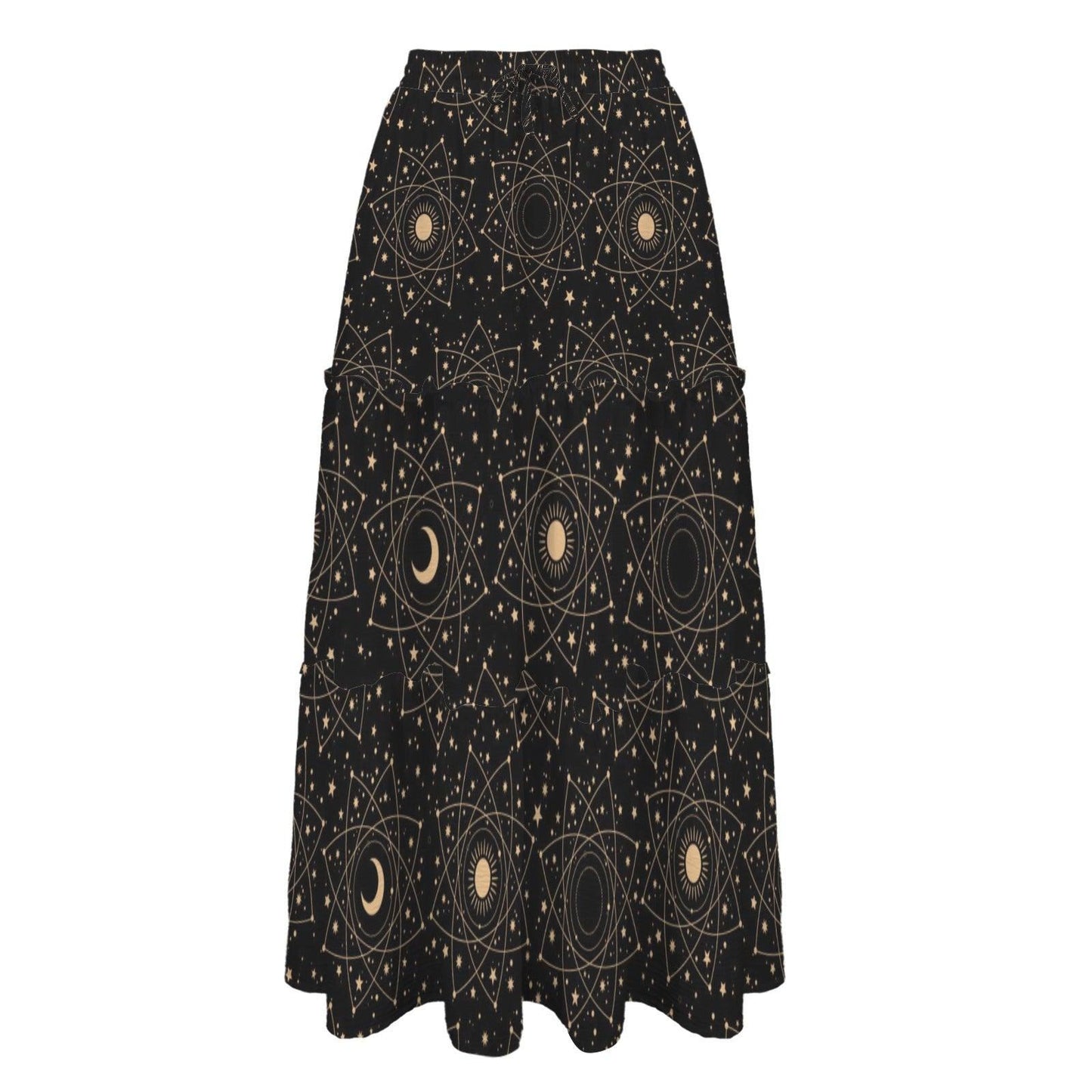 High Waist Tiered Maxi Skirt