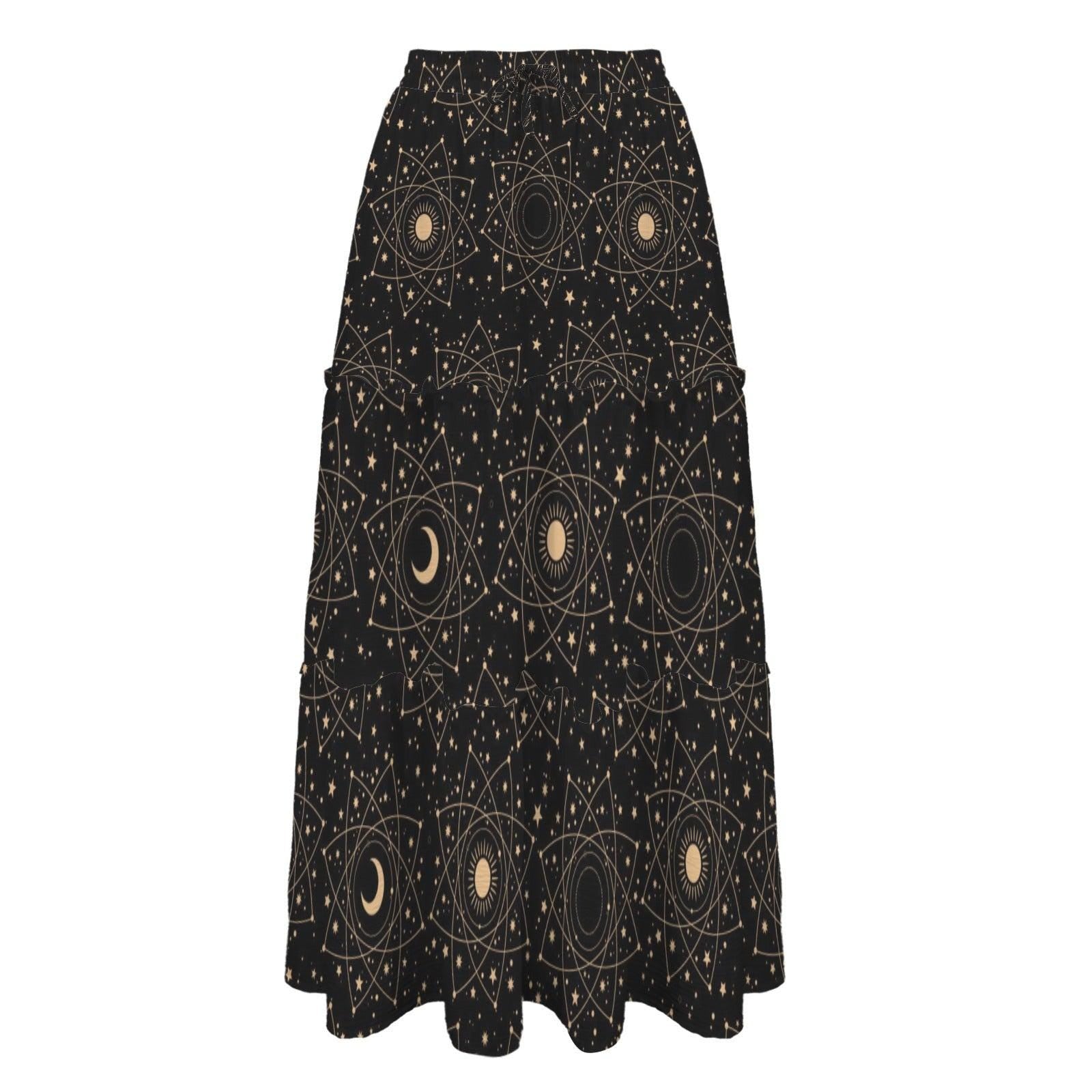 High Waist Tiered Maxi Skirt