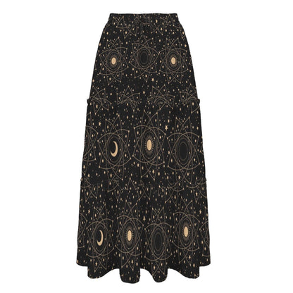 High Waist Tiered Maxi Skirt