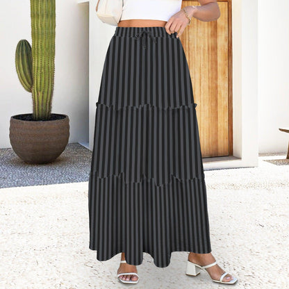 High Waist Tiered Maxi Skirt
