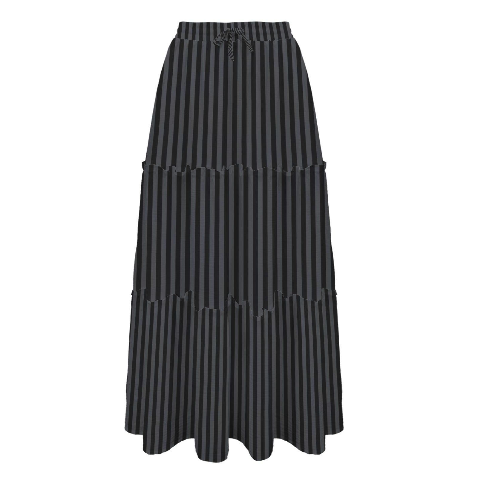 High Waist Tiered Maxi Skirt