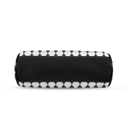 Black and White Harlequin Kisslock Handbag