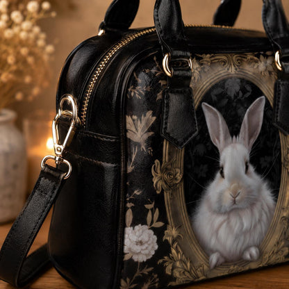 Rabbit Portrait Satchel Handbag