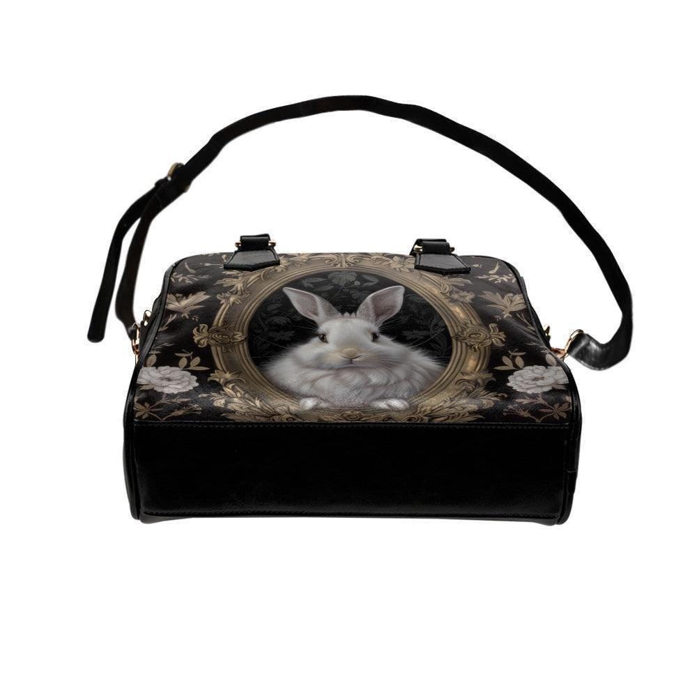 Rabbit Portrait Satchel Handbag