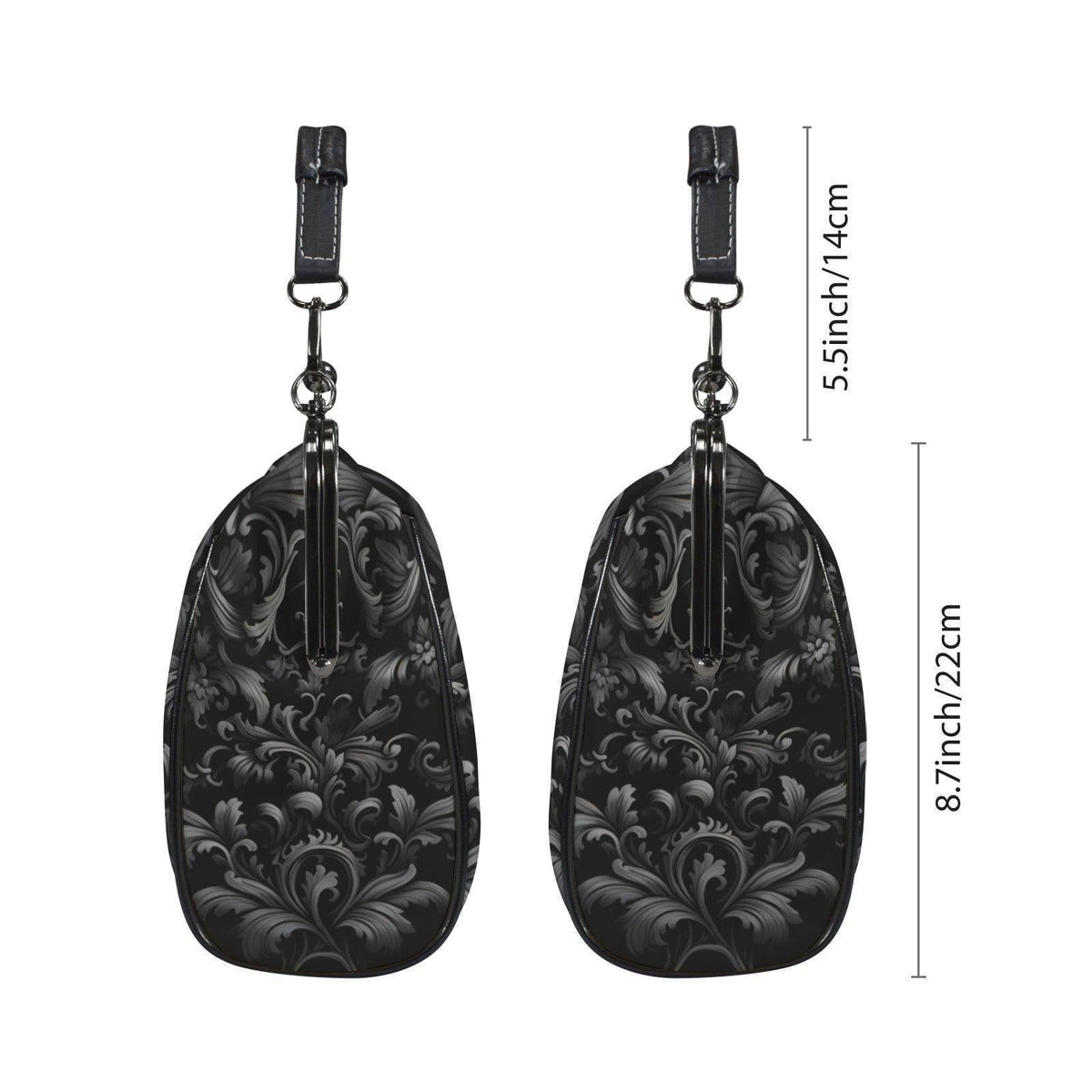 Baroque Black Handbag, Gothic Victorian Purse, Witchy Gift Bag