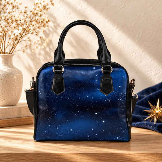 Galaxy Purse, Starry Night Handbag, Dark Blue Shoulder Bag