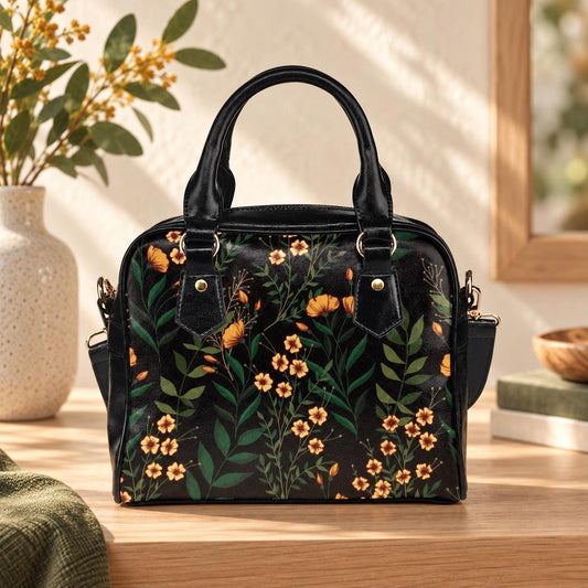 Floral handbag, botanical tote, cottagecore purse