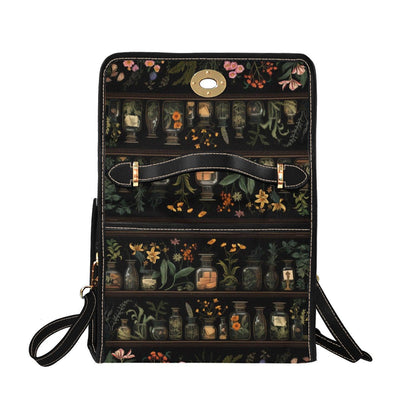 Vintage Apothecary Jars Tote Bag – Herbs & Flowers Illustration