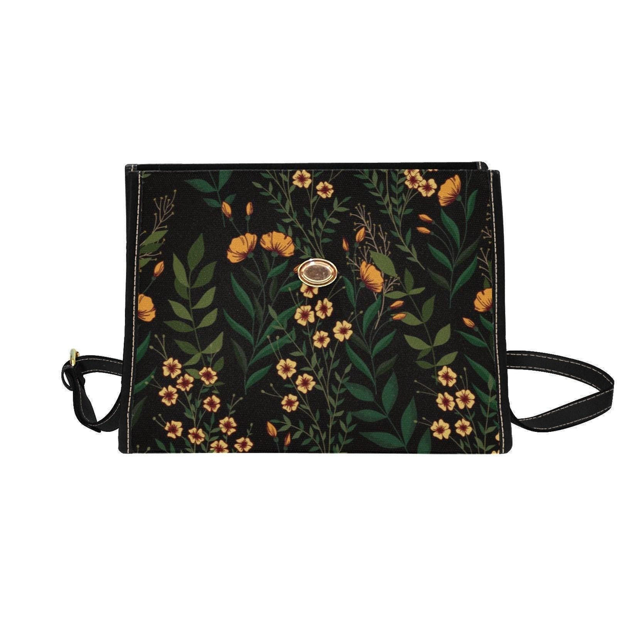 Floral Crossbody Bag, Wildflower Satchel Purse, Botanical Top Handle Handbag