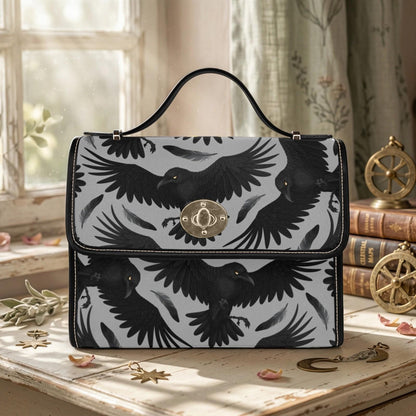 Raven Handbag, Gothic Top Handle Purse, Dark Academia Crow Bag