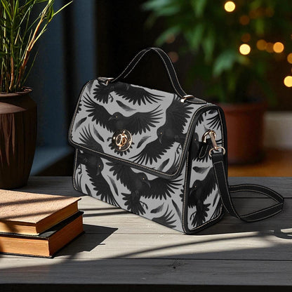 Raven Handbag, Gothic Top Handle Purse, Dark Academia Crow Bag