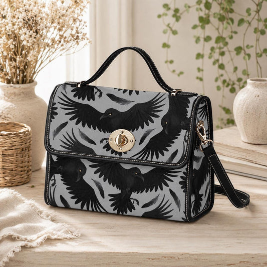 Raven Handbag, Gothic Top Handle Purse, Dark Academia Crow Bag