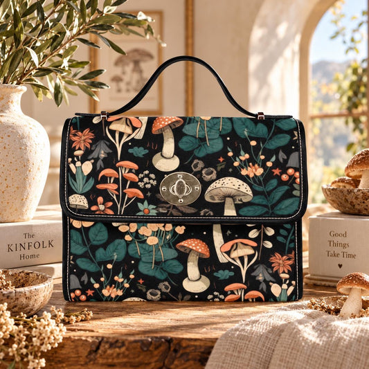 Mushroom Purse, Woodland Top Handle Bag, Forestcore Satchel Handbag