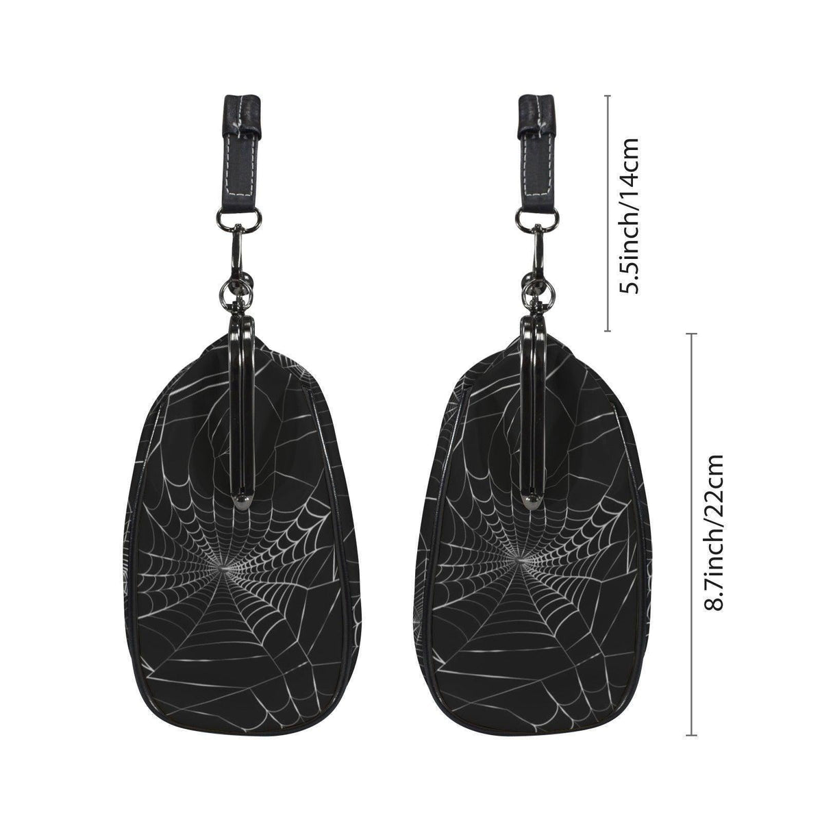 Gothic Spiderweb Satchel, Witchy Web Purse, Dark Halloween Bag, Waxed PU Leather Clutch