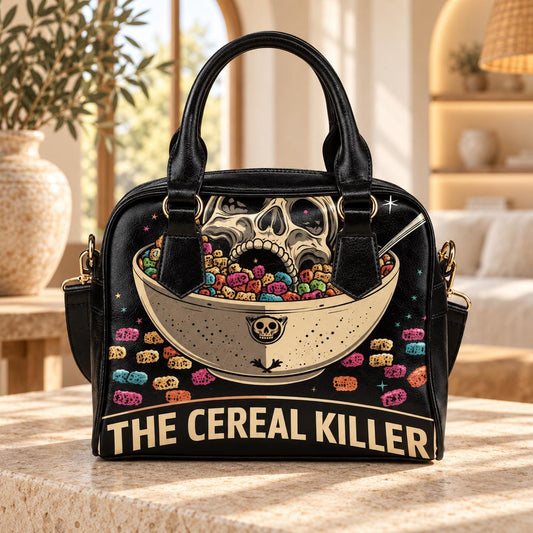 Horror Comedy Purse, Cereal Killer Satchel Bag, Spooky Skull Handbag
