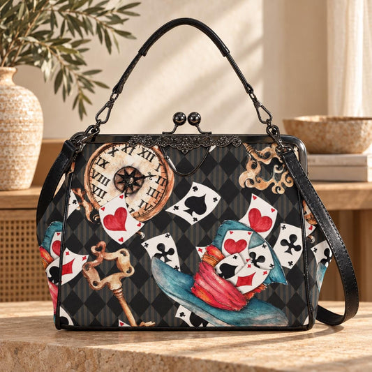 Playing Card Kisslock Handbag