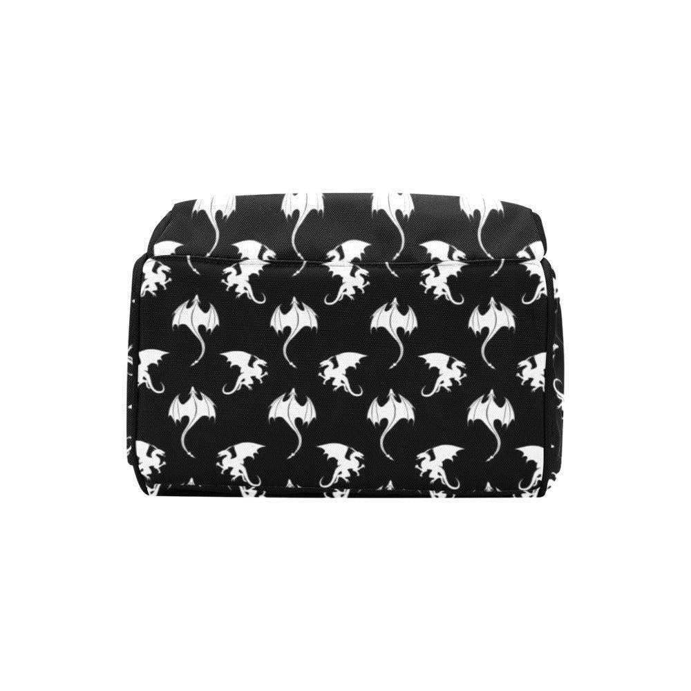 Dragon Print Diaper Bag Backpack, Fantasy Mom Travel Organizer