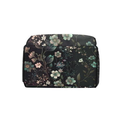 Dark Floral Backpack, Botanical Laptop Backpack, Nature Print Bag