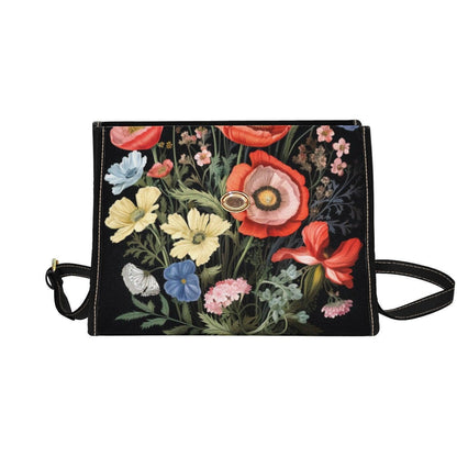 Vintage Botanical Purse, Moody Floral Satchel, Romantic Cottagecore Handbag