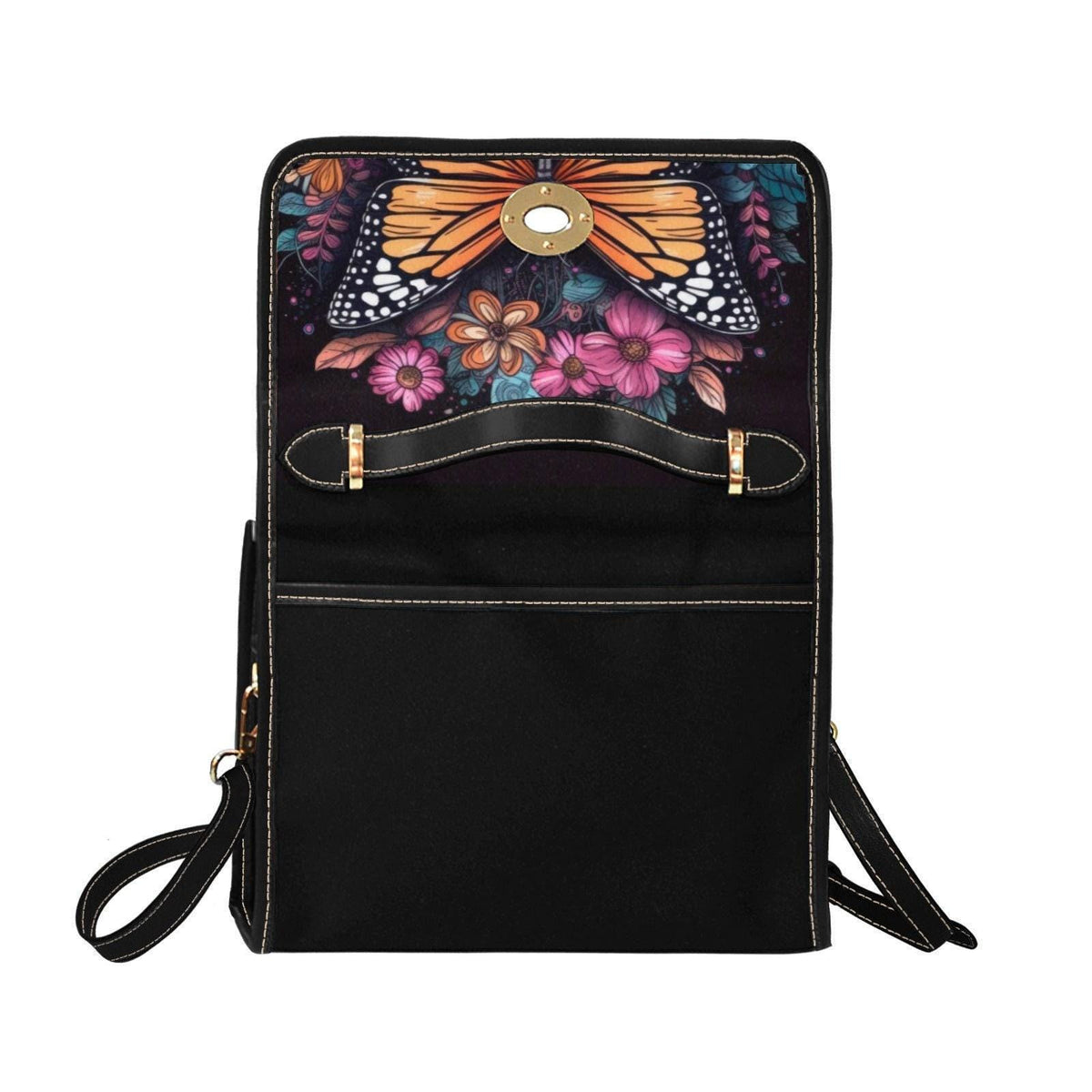 Monarch Butterfly Floral Bag, Whimsical Garden Purse, Fairycore Crossbody