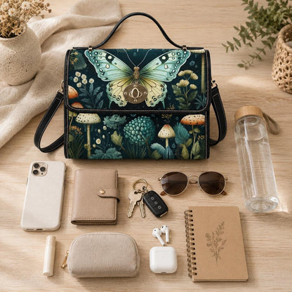 Luna Moth Mushroom Satchel Bag