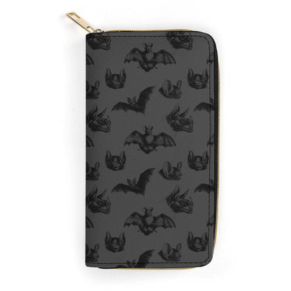 Black Bat Satchel Purse, Gothic Style Handbag, Dark Print Everyday Shoulder Bag