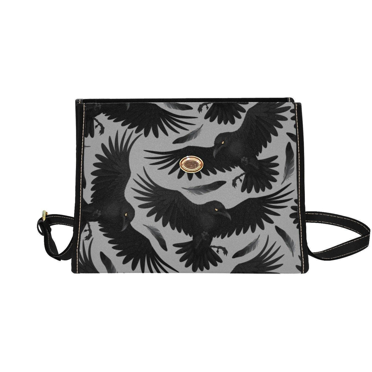 Raven Handbag, Gothic Top Handle Purse, Dark Academia Crow Bag