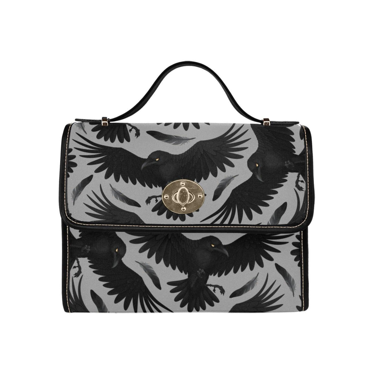 Raven Handbag, Gothic Top Handle Purse, Dark Academia Crow Bag