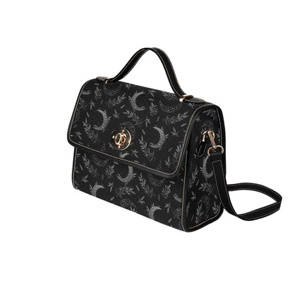 Crescent Moon Canvas Satchel Bag