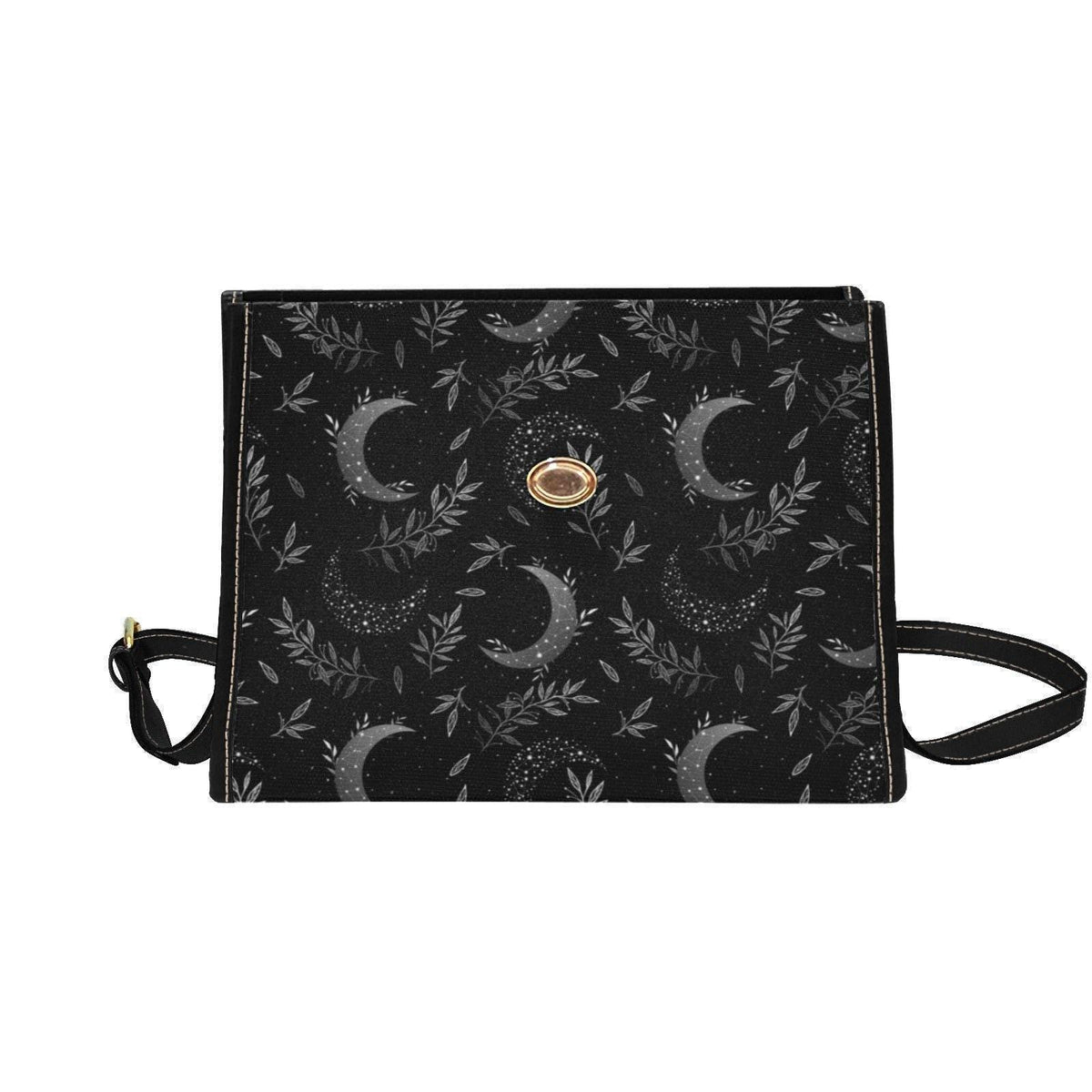 Crescent Moon Canvas Satchel Bag