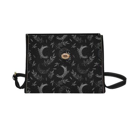 Crescent Moon Canvas Satchel Bag