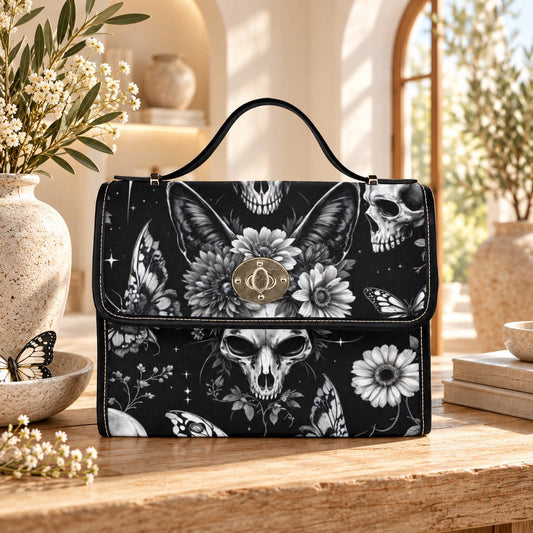 Bunny Skull Floral Crossbody Bag