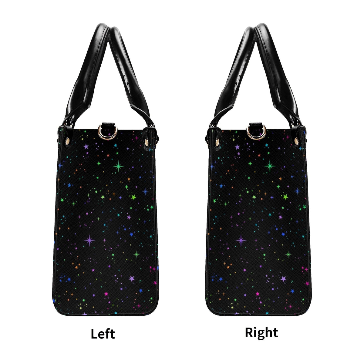 Star Speckled Top Handle Handbag with Detachable Crossbody Strap