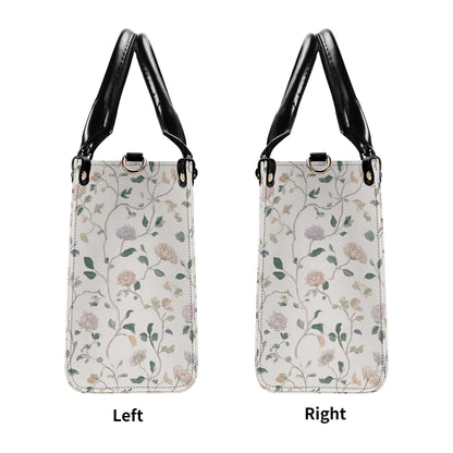 Cottage Garden Wildflower Handbag with Top Handles and Crossbody Strap