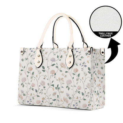 Cottage Garden Wildflower Handbag with Top Handles and Crossbody Strap