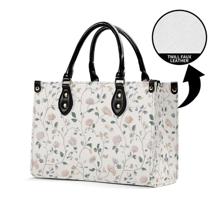 Cottage Garden Wildflower Handbag with Top Handles and Crossbody Strap