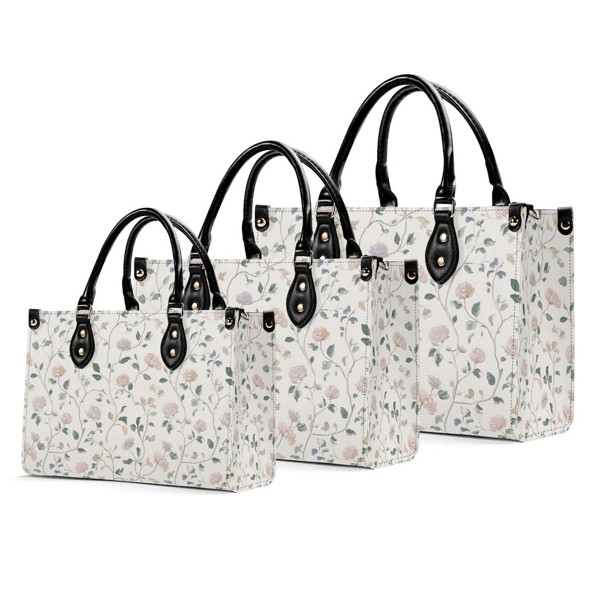 Cottage Garden Wildflower Handbag with Top Handles and Crossbody Strap