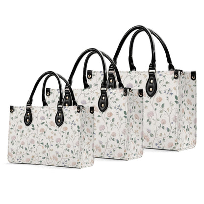 Cottage Garden Wildflower Handbag with Top Handles and Crossbody Strap