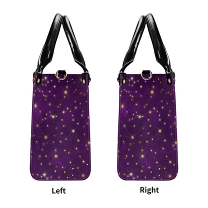 Whimsigoth Starry Sky Handbag, Purple Top Handle Crossbody Bag