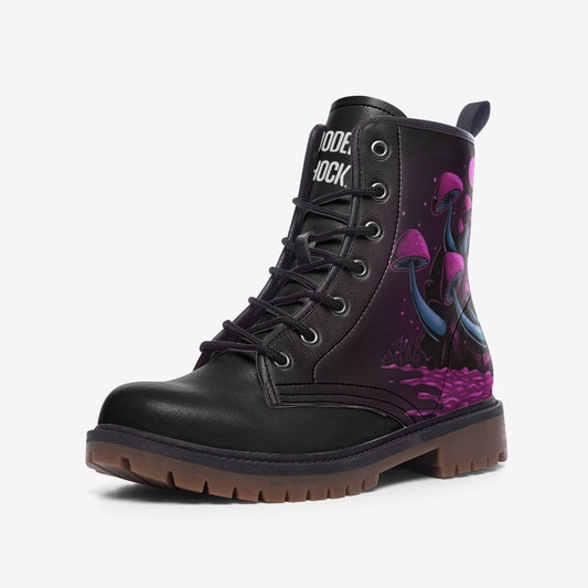 Magic Mushrooms Vegan Leather Unisex Boots