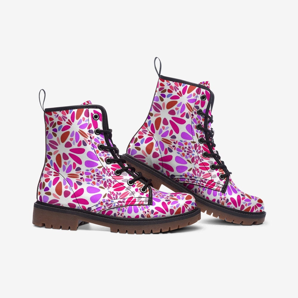 Trippy Mandala Vegan Leather Unisex Boots