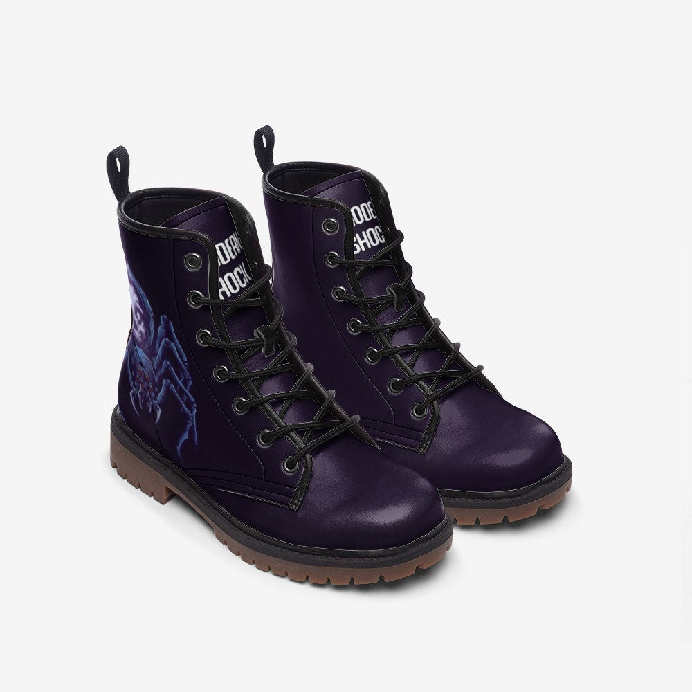 Dark Spider Gothic Vegan Leather Unisex Boots